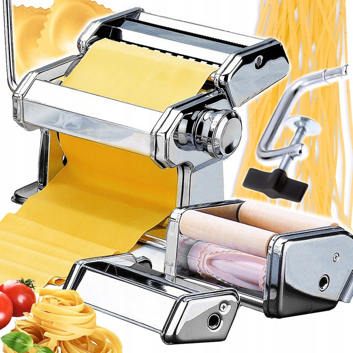 Maszynka Ręczna Do Makaronu RAVIOLI Ciasta Stal NIERDZEWNA 7w1 Zestaw