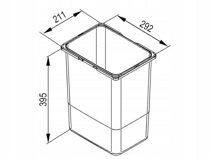 Kosz na śmieci PRAKTIKO 60cm 2x20L segregator sortownik do szuflady