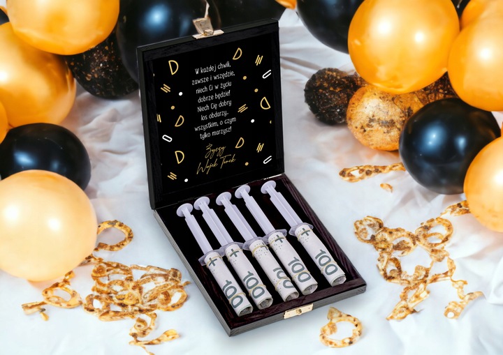 PREZENT NA 30 40 50 60 70 URODZINY ZASTRZYK GOTÓWKI