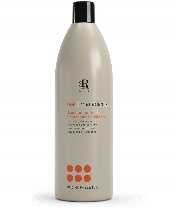 SZAMPON Do Włosów REAL STAR MACADAMIA Nawilżający RR Line Shampoo 1000 ml