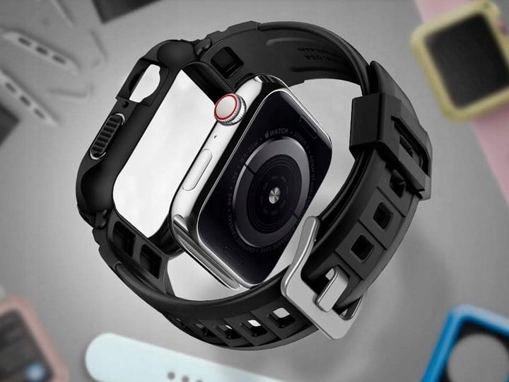 ETUI Z PASKIEM SPIGEN DO APPLE WATCH 8 44 i 45MM CASE PANCERNY