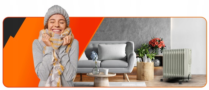 GRZEJNIK ELEKTRYCZNY 2500W OLEJOWY 13 ŻEBEREK TERMOSTAT ŻEBERKOWY OLEJAK