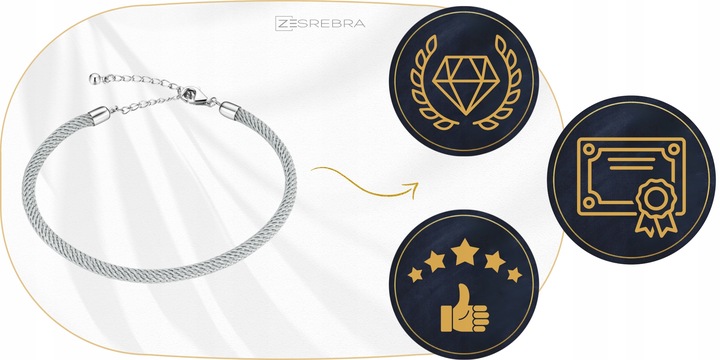 Bransoletka modułowa srebro 925 do CHARMS koralików zawieszek szara srebrna