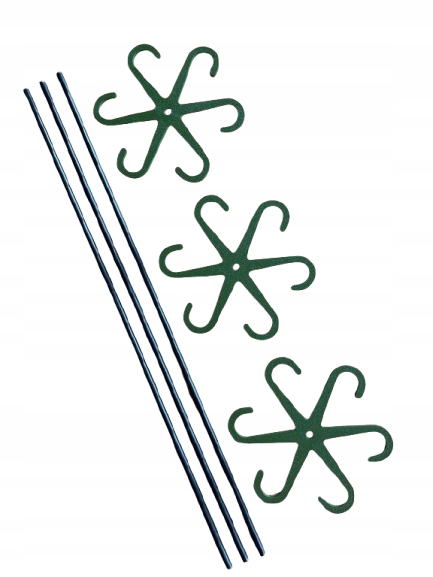 Podpórki do kwiatów podpórka chwytak z prętem 33cm OCTOPUS M 15cm 3 szt.