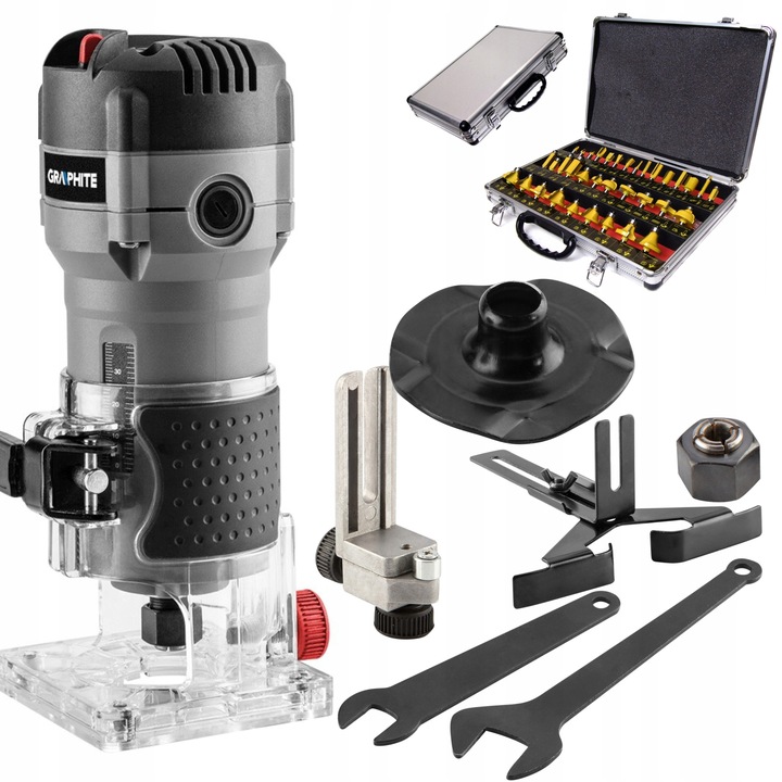 GRAPHITE FREZARKA KRAWĘDZIOWA TRYMER KRAWĘDZ I6-8MM 510W 59G718 +FREZY