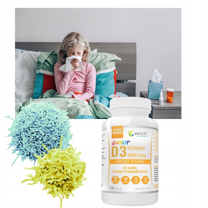 WITAMINA D3 800IU 20µg DLA DZIECI DO SSANIA 120tab