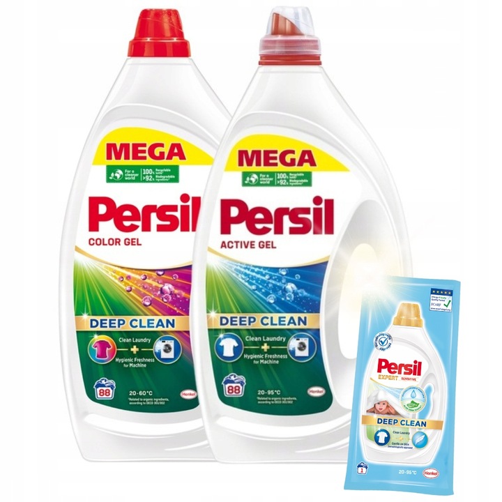 Persil Żel do Prania Białego i Kolorów Mix 176 prań 3,96L x2 + Gratis