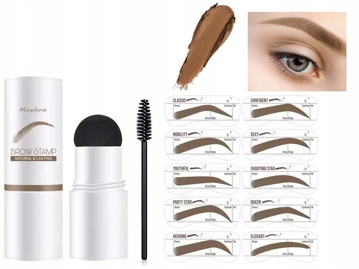 STEMPEL DO BRWI POMADA SZABLONY jasny BRĄZ X5