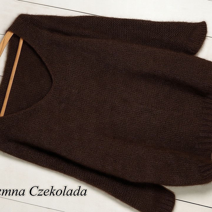 WŁOSKI SWETER MOHER KOBIECY MIĘKKI SWETER MOHER OVERSIZE kolory 686