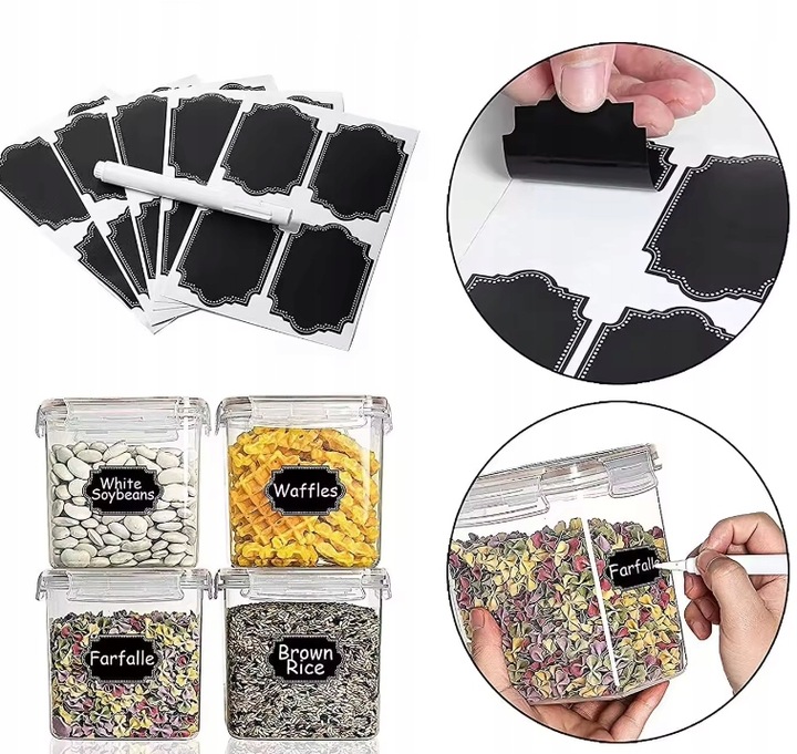 Pojemniki na Żywność zestaw 24 SZT pojemnik 2L 1,4L 0,8L + MIARKI