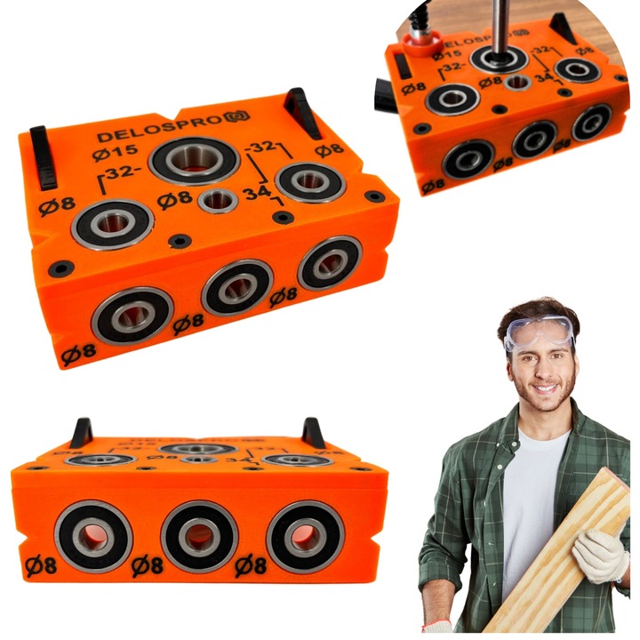 SZABLON DO WIERCENIA WZORNIK DO MIMOŚRODÓW KOŁKÓW ZNACZNIK ŁOŻYSKA 8mm