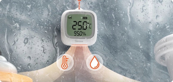 SNZB-02WD Zewnętrzny Czujnik Temperatury i Wilgotności Zigbee 3.0 LCD