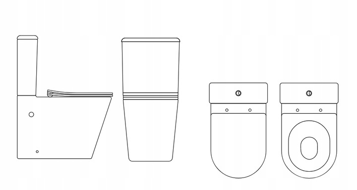 Kompakt zestaw WC Neptun LaVita uniwersalny bezrantowy deska wolnoopadająca