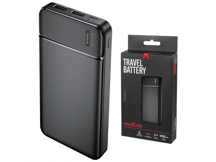 Maxlife power bank MXPB-01 10000 mAh czarny