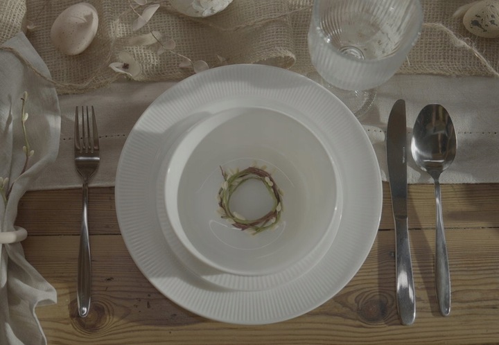 KOMPLET Miski STRIPE ryflowane 760ml 6 sztuk szkło opal