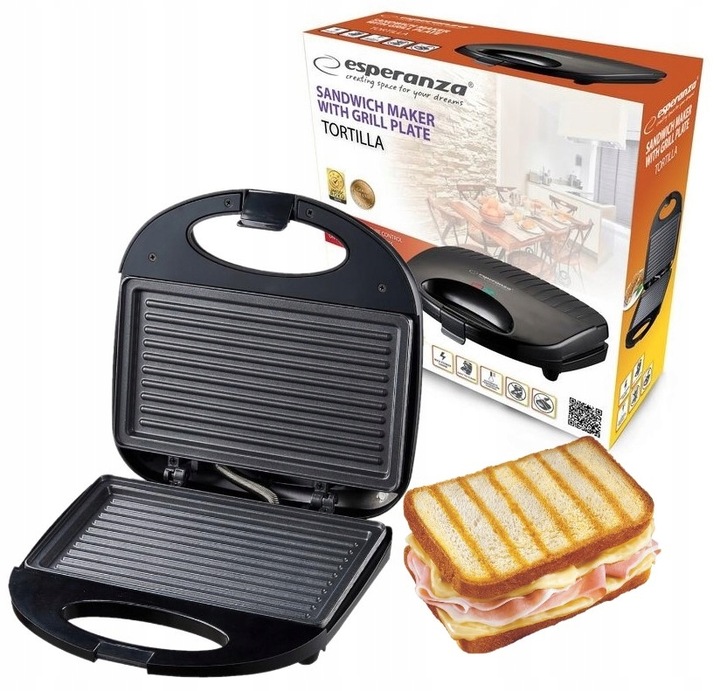 TOSTER OPIEKACZ TYP GRILL DO KANAPEK PANINI TORTILLA 1000W