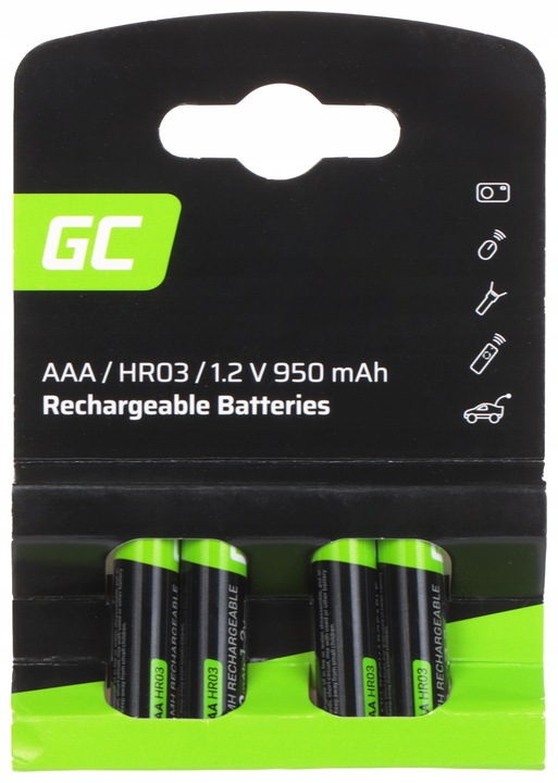 4x Akumulatorki Paluszki GC AAA R3 950mAh Ni-MH Baterie do myszki