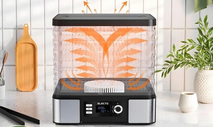 SUSZARKA DO GRZYBÓW OWOCÓW WARZYW DUŻA 15L TIMER TERMOOBIEG 500W + 6