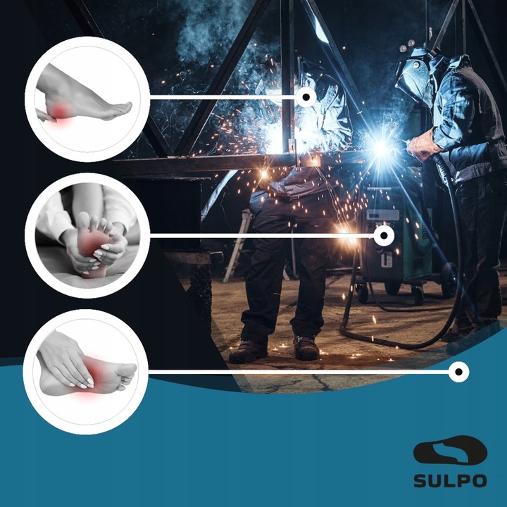 Wkładki do butów roboczych BHP praca fizyczna zmęczone bolące stopy