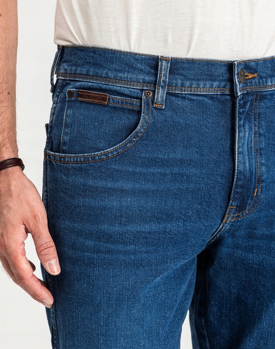 WRANGLER Texas Slim Game On Spodnie Męskie Jeans Zwężane Dopasowane