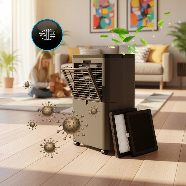 Osuszacz powietrza 12l Nexi pochłaniacz wilgoci 2w1 UV ION WiFi HEPA