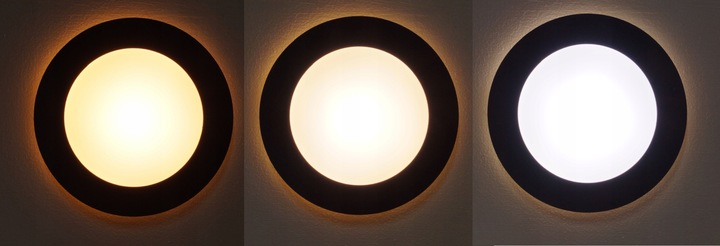 Opawa schodowa Oświetlenie schodowe Lampka LED 230V Okrągła CZARNA