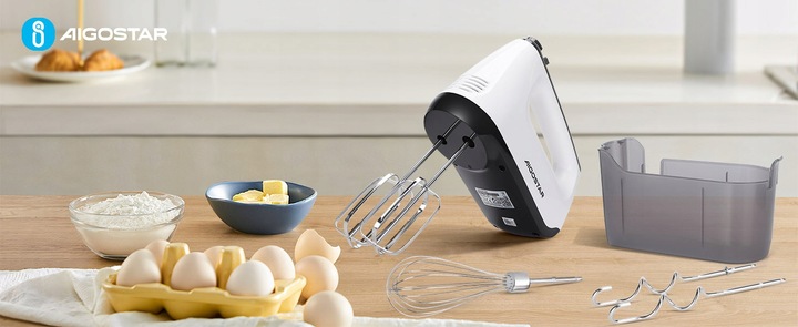 Mikser ręczny elektryczny kuchenny 400W 6 biegów TURBO 5 mieszadła
