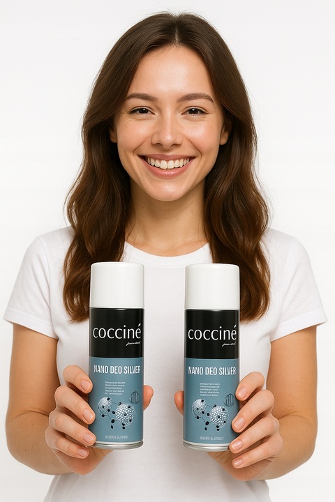 Odświeżacz do butów ZE SREBREM antyseptyczny NANO SILVER COCCINE 2X400ml