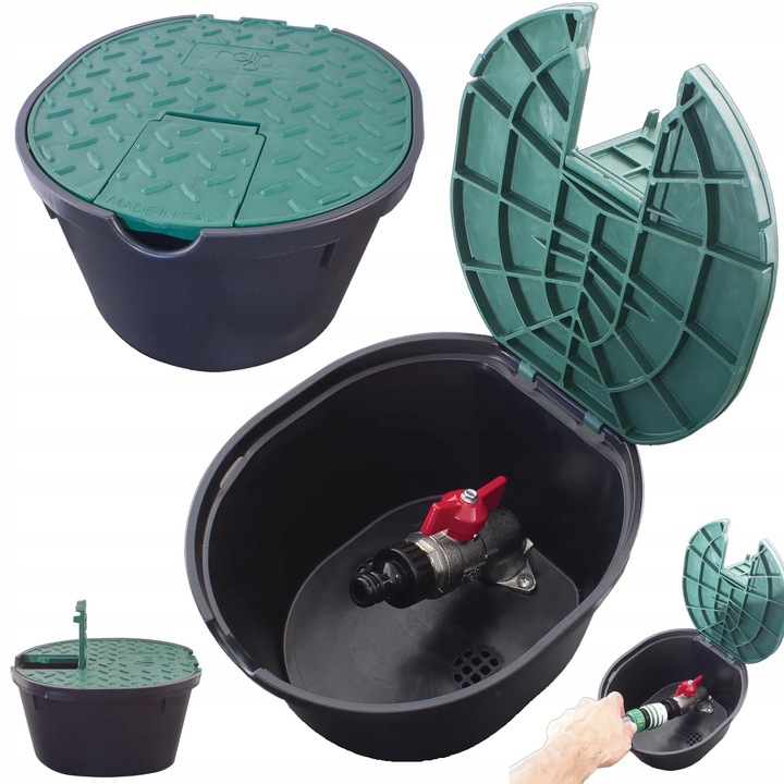 STUDZIENKA OUT SKRZYNKA POBORU WODY Z ZAWOREM 3/4 CALA OVAL DO NAWADNIANIA