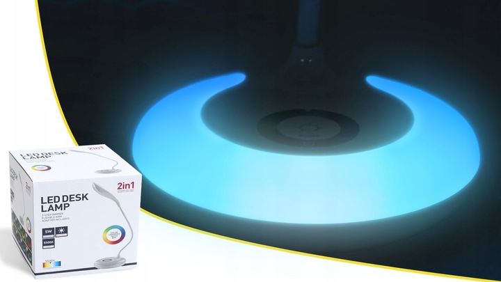 LAMPKA NA BIURKO LED LAMPA BIURKOWA STOJĄCA DO NAUKI DOTYKOWA USB RGB