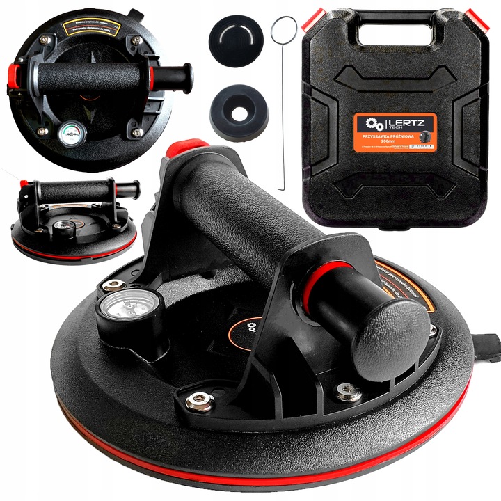 Przyssawka do Płytek Szyb Próżniowa Uchwyt z Pompką i Manometrem