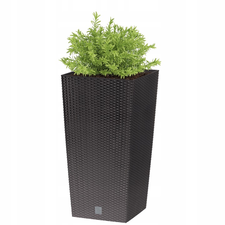 Doniczka ratanowa z wkładem wysoka DRTS170 - umbra