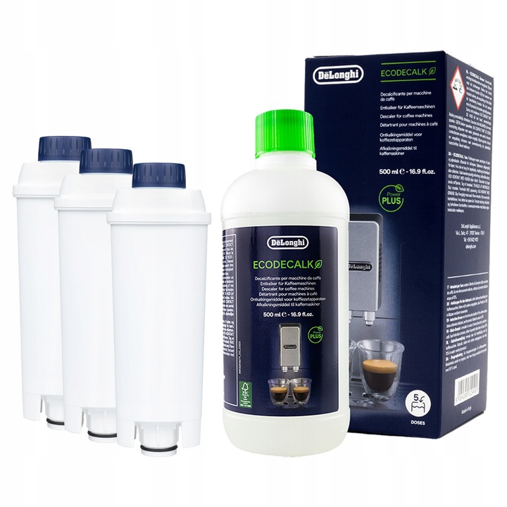 3 Filtr do Ekspresu Zamiennik Delonghi DLSC002 Odkamieniacz EcoDecalk