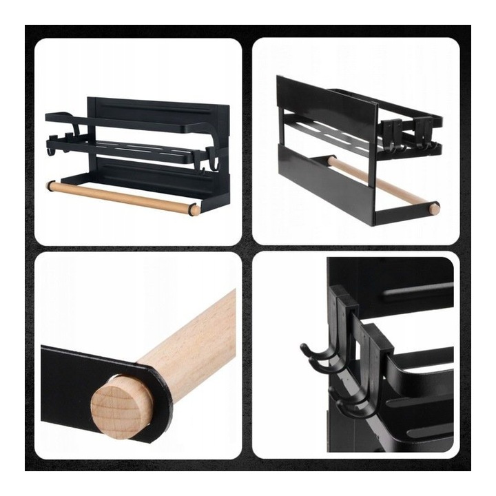 PÓŁKA KUCHENNA NA PRZYPRAWY MAGNETYCZNA ORGANIZER NA LODÓWKĘ ŚCIANĘ