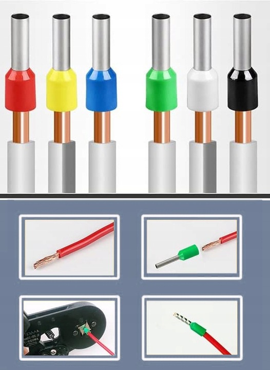 ZACISKARKA DO TULEJEK KONEKTORÓW PRZEWODÓW KABLI PRASKA - ZESTAW 1800