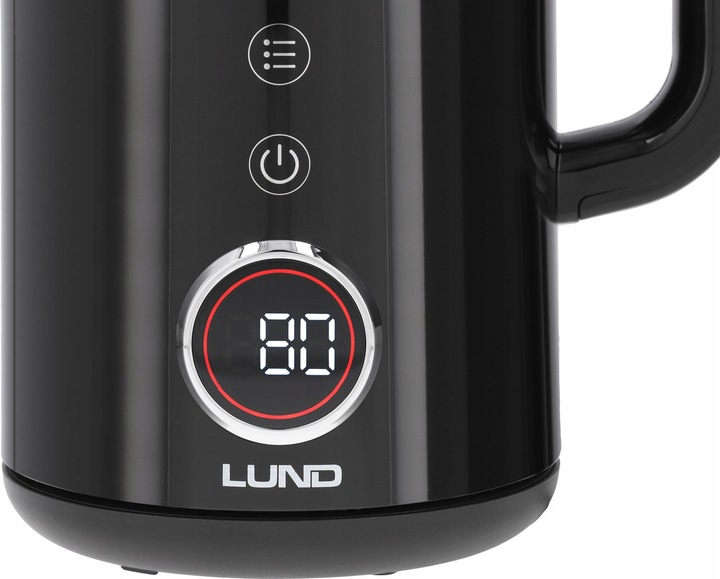 CZAJNIK ELEKTRYCZNY LUND 22000W 1,7L CZARNY Z REGULACJĄ TEMPERATURY 40-100°