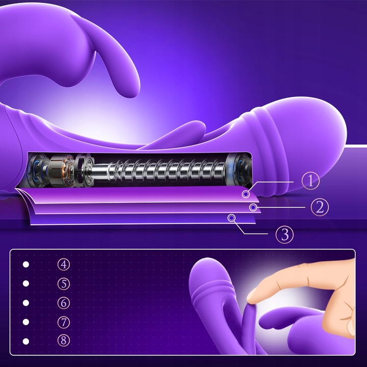 Trzepoczący wibrator Dildo dla kobiet 12 wibracji