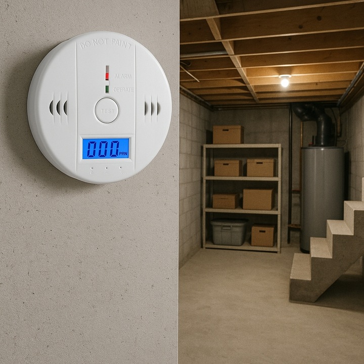 CZUJNIK CZUJKA CZADU TLENKU WĘGLA - CO- BEZPRZEWODOWY GŁOŚNY RIWALL