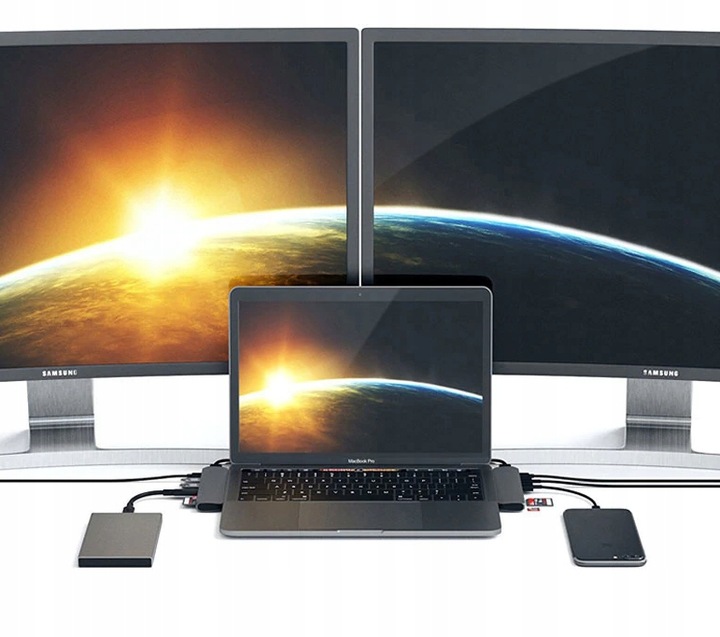 ADAPTER HUB PRZEJŚCIÓWKA USB-C USB THUNDERBOLT HDMI 4K DO MACBOOK PRO AIR