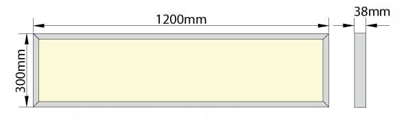 Panel LED Lampa Sufitowa Plafon Natynkowy 30x120 cm 50W 5250lm PREMIUM