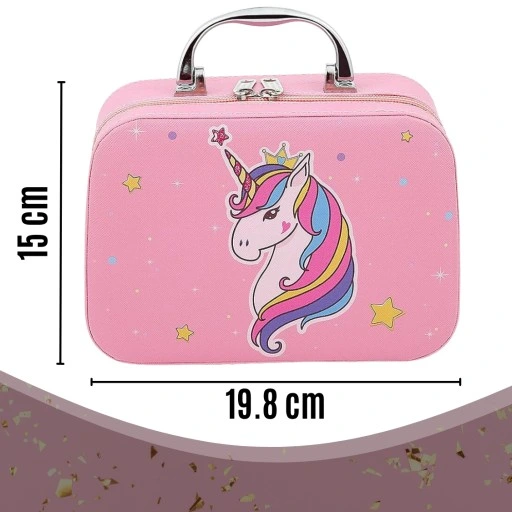 KUFEREK KOSMETYKÓW ZESTAW DO MAKIJAŻU I PAZNOKCI JEDNOROŻEC DZIECI PREZENT