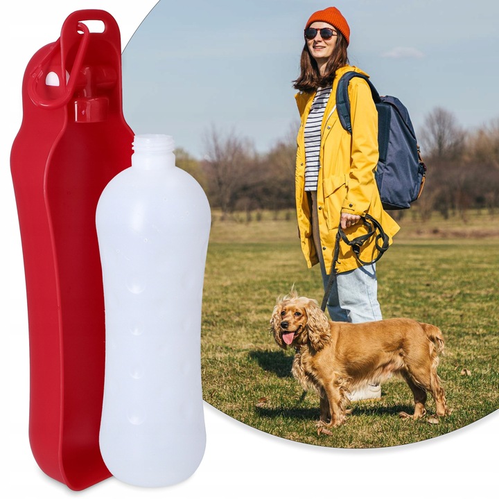 BUTELKA TURYSTYCZNA na WODĘ PSA 0,7 l BIDON Poidło Miska Podróżna PRZENO FF