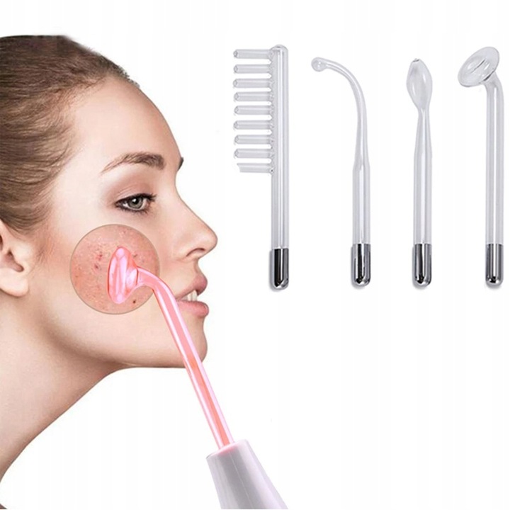 DARSONVAL DERMA WAND 4 PELOTY PIELĘGNACJA ELEKTRODY DO TWARZY WŁOSÓW CIAŁA