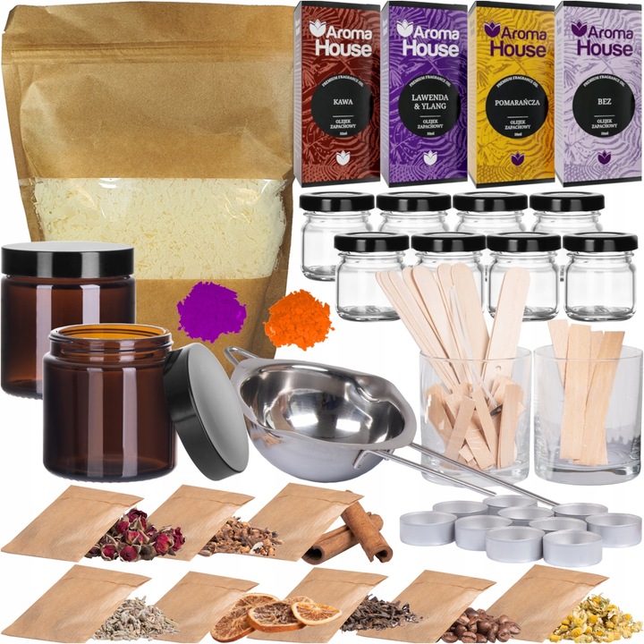 ZESTAW DO ROBIENIA ŚWIEC WYROBU ŚWIECZEK DIY AŻ 19 ŚWIEC ZESTAW