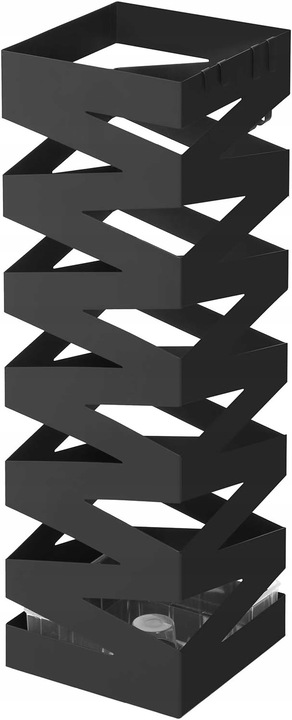 Stojak na parasole METALOWY z ociekaczem abażur czarny +4 HACZYKI