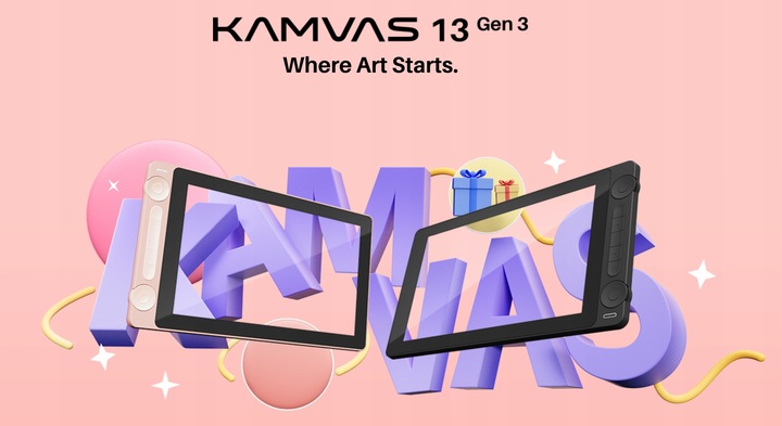 Tablet graficzny HUION Kamvas 13 Gen. 3 (2025) Czarny PenTech 4.0 PL + LEW