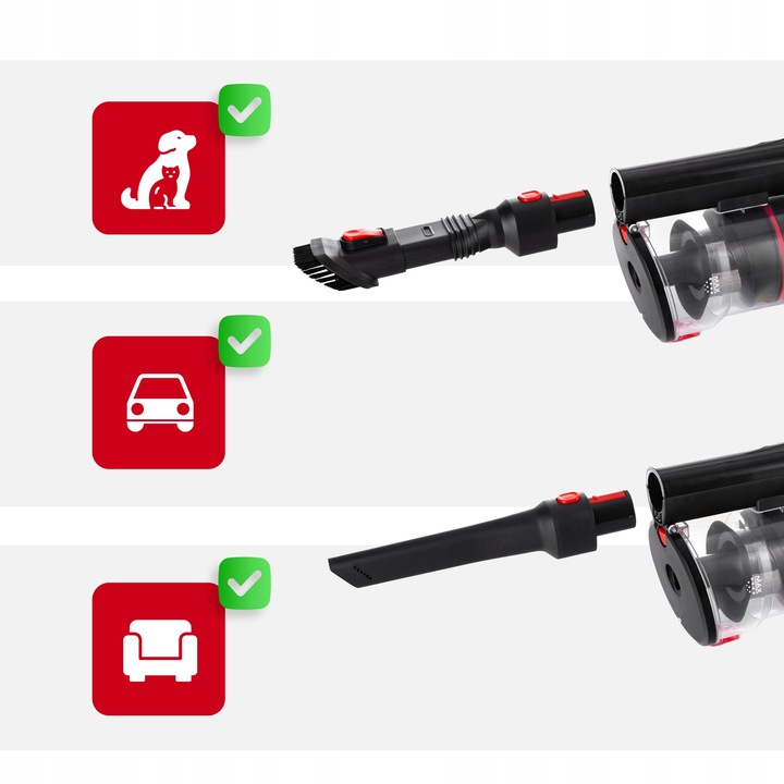 ODKURZACZ PIONOWY BEZPRZEWODOWY RĘCZNY LEHMANN BEZWORKOWY