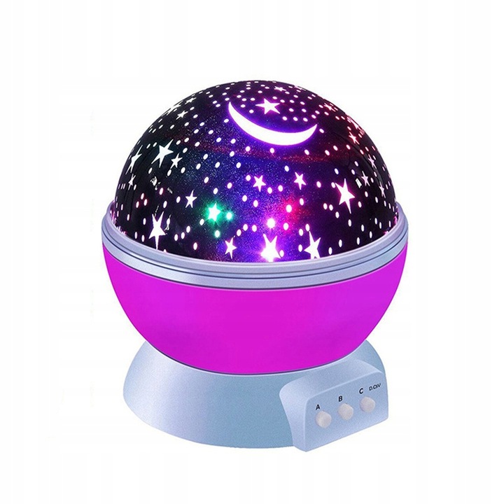 PROJEKTOR GWIAZD KSIĘŻYCA NIEBA OBROTOWY LAMPKA NOCNA RZUTNIK DLA DZIECKA