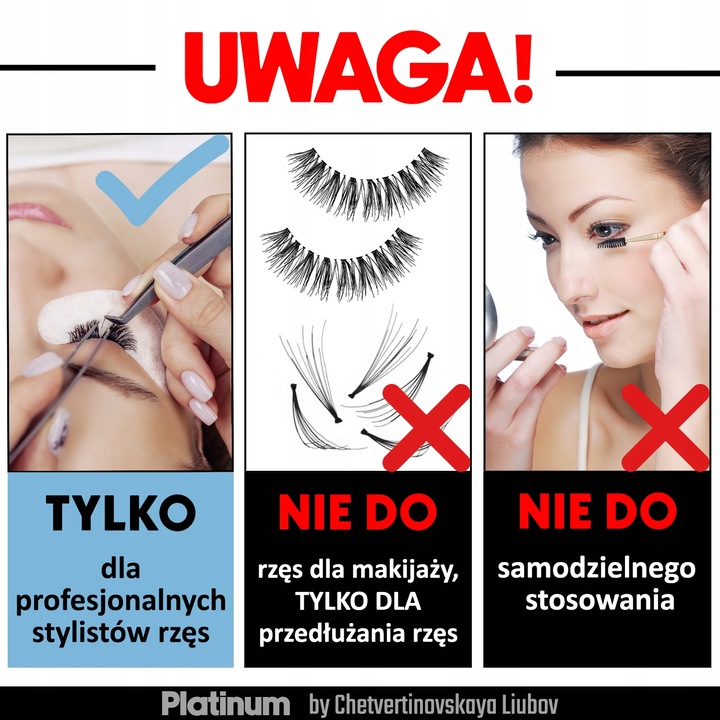 Klej do Przedłużania Rzęs Czarny Sunrise 10ml PLATINUM na Upały