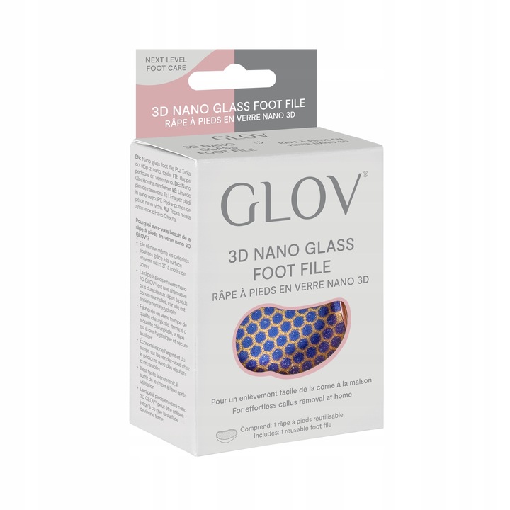 GLOV Pumeks tarka do stóp z nano szkła różowa – usuwa zrogowaciały naskórek